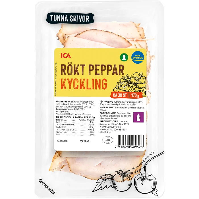Kyckling Rökt Peppar 170g ICA