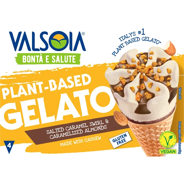 Mandel & karamellstrut GF 4-p Valsoia