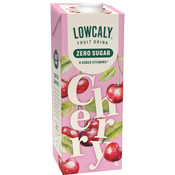 Fruktdryck Cherry 1l Lowcaly
