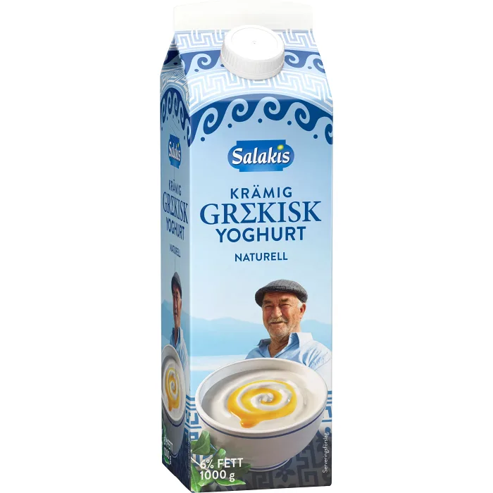 Grekisk yoghurt 6% 1000g Salakis
