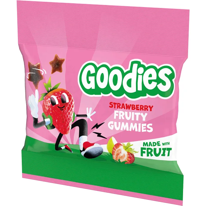 Barnsnacks Fruity gummies strawberry 3år 17g Goodies