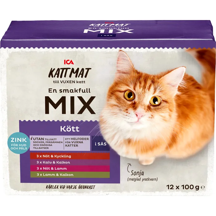 Kattmat Kött i sås 12-p ICA