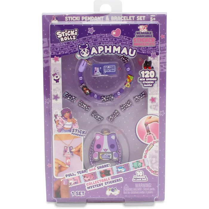 Sticki Rolls Aphmau Sticki Pendant & Bracelet set