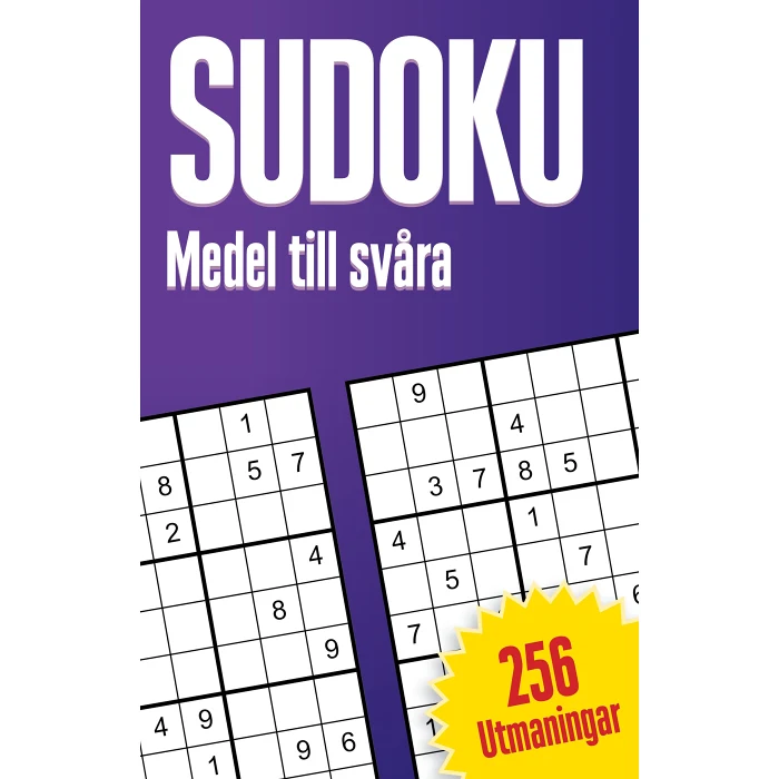 Sudoku : medel til svåra, 256 utmaningar