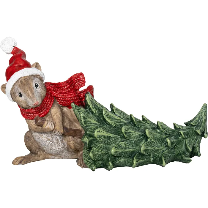 Mus med julgran 11,5 cm Nordic Season