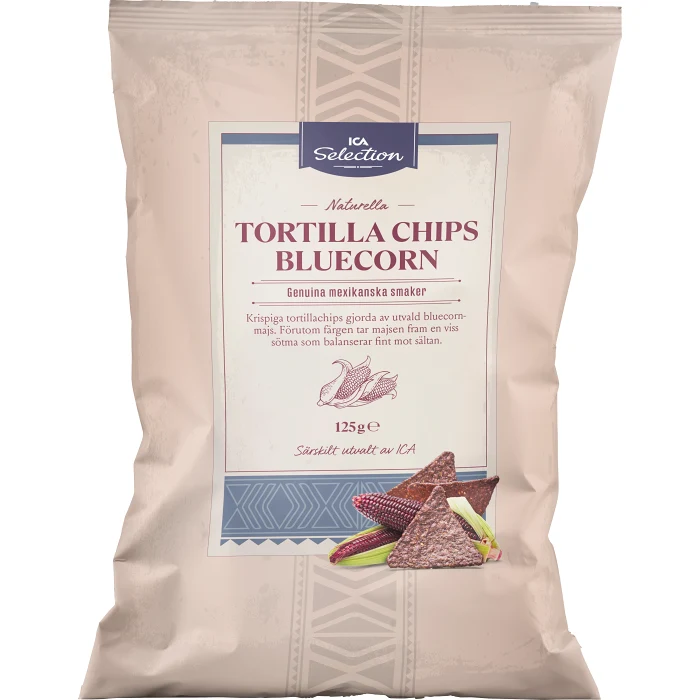 Tortillachips Bluecorn 125g ICA Selection