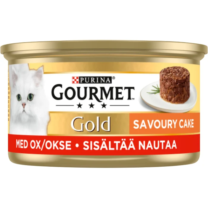 Kattmat Gourmet Savoury Cake Oxe 85g Purina