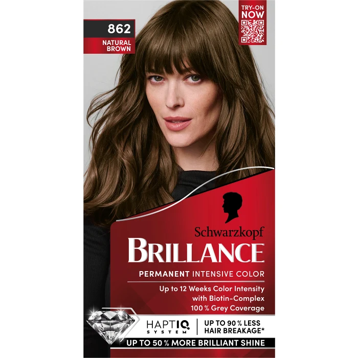 Hårfärg 862 Natural Brown 1-p Brillance Schwartzkopf