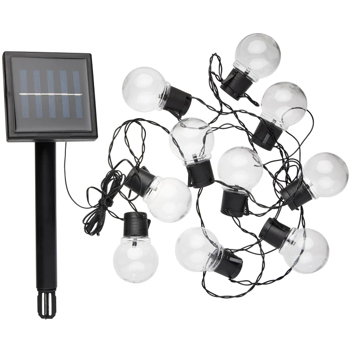 Solcellsslinga klotlampor 10 st Outfit
