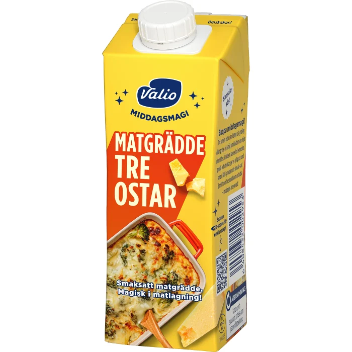 Matgrädde Tre Ostar Laktosfri 10% 250ml Valio