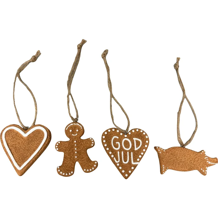 Hänge pepparkaka 6,8cm 1-p (4 olika) Festive