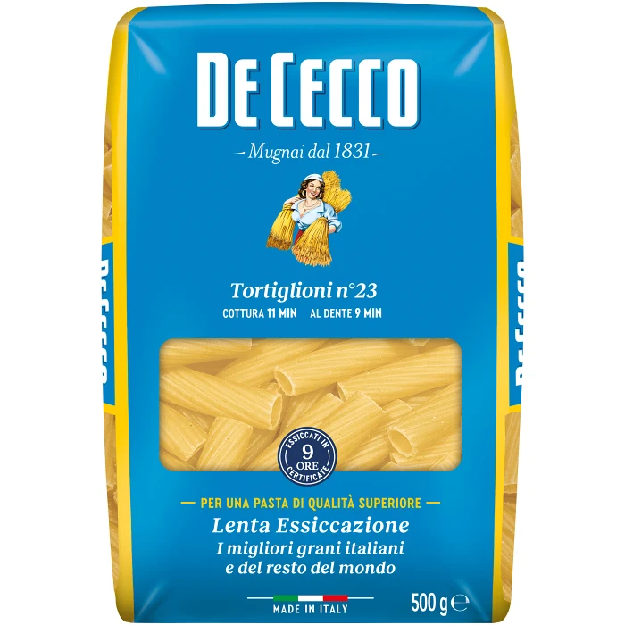 Pasta Tortiglioni Druvmete 500g De Cecco