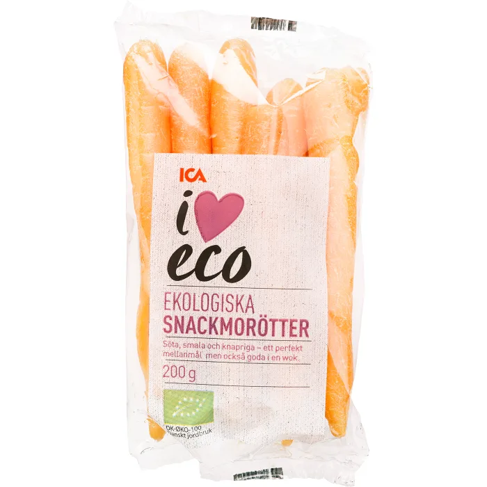 Snackmorötter Ekologisk 200g Klass 1 ICA I love eco