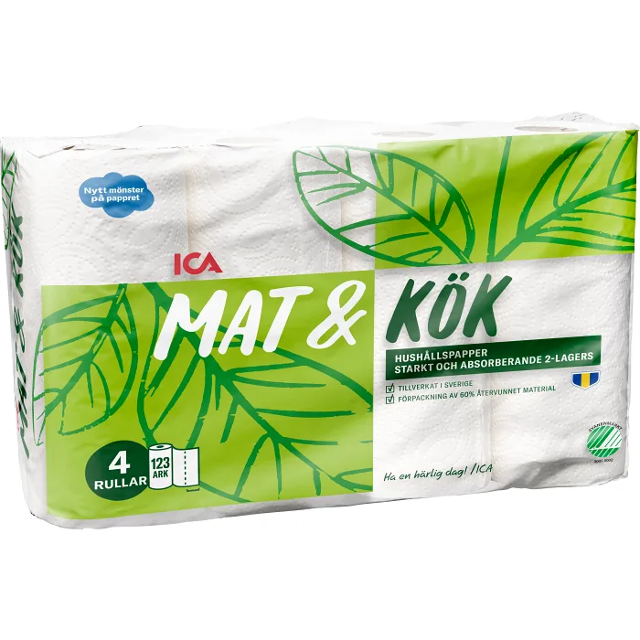 Hushållspapper Mat & Kök 4-p Miljömärkt ICA