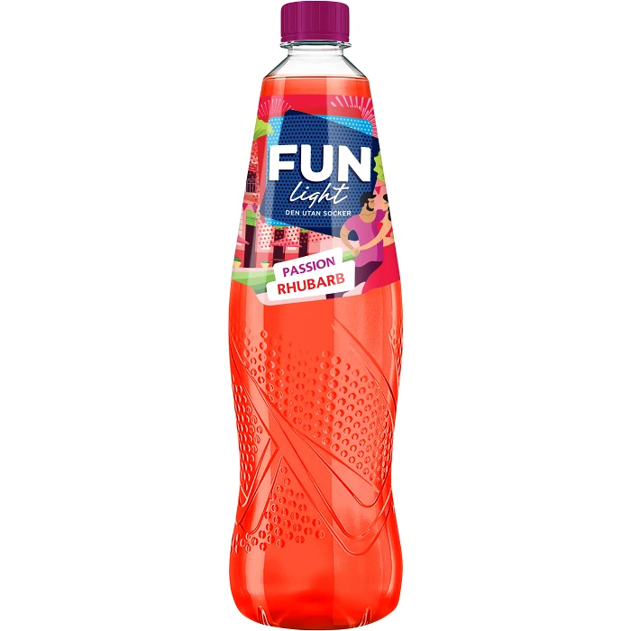 Dryck, light Passion/Rhubarb 1l Fun Light