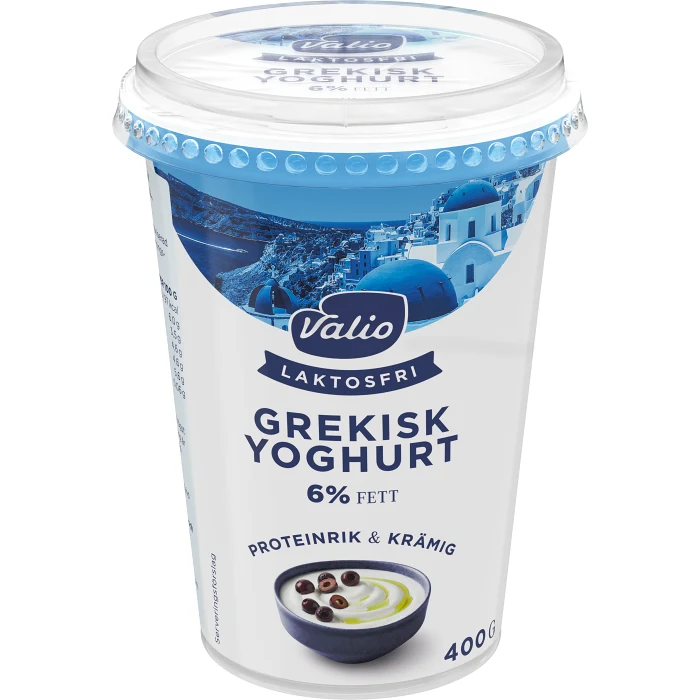 Grekisk Yoghurt Laktosfri 6% 400g Valio