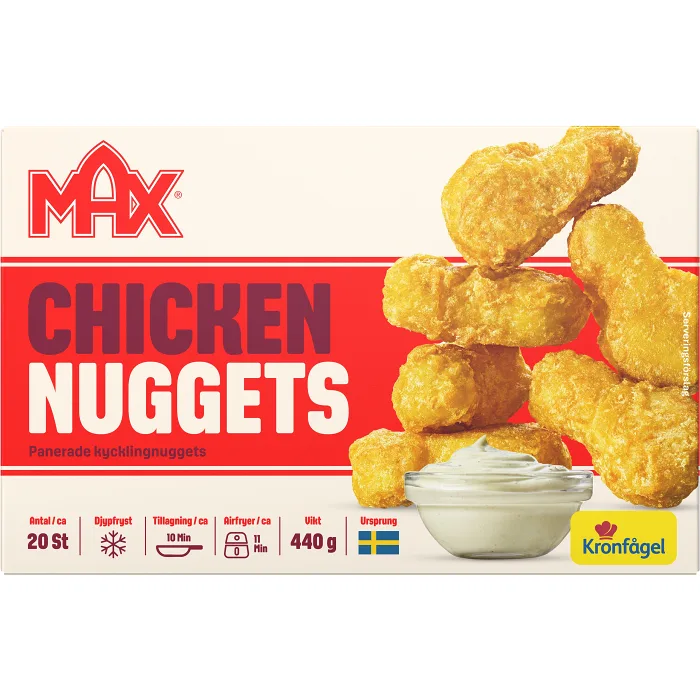Kycklingnuggets Fryst 440g Max