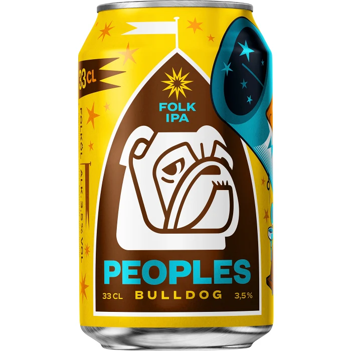 Öl ipa Peoples Bulldog 3.5% 33cl Gotlands Bryggeri