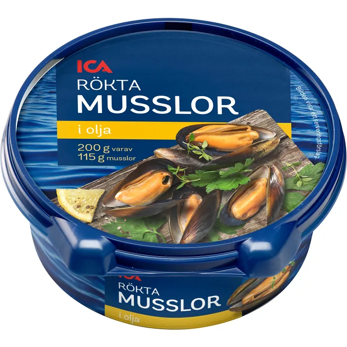 Musslor Rökta i olja 200g ICA
