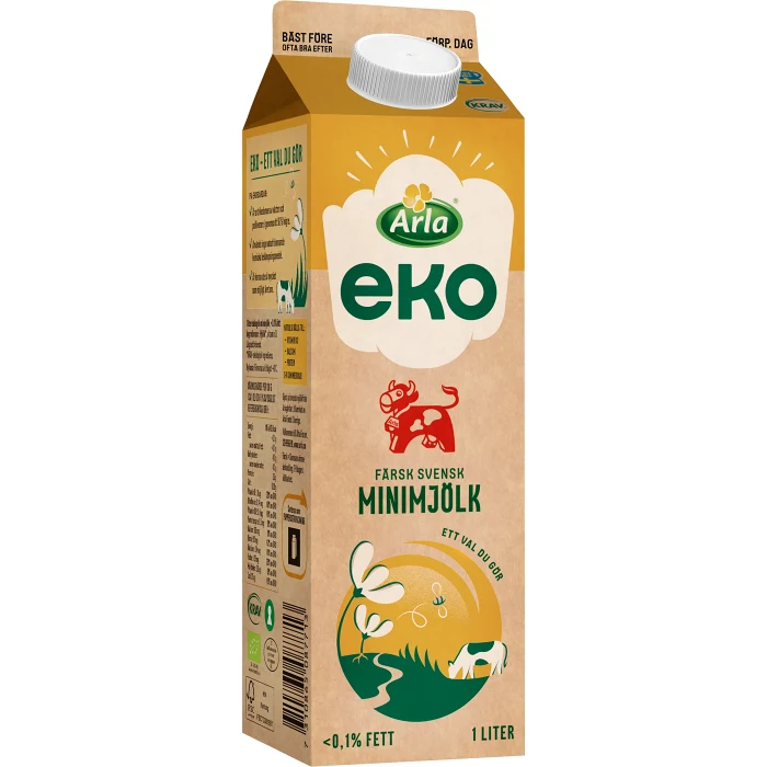 Färsk minimjölk 0,1% Ekologisk 1l Arla Ko®
