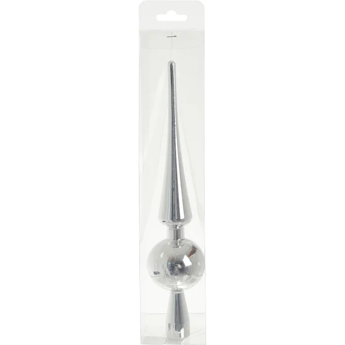 Toppspira 27cm Silver Festive