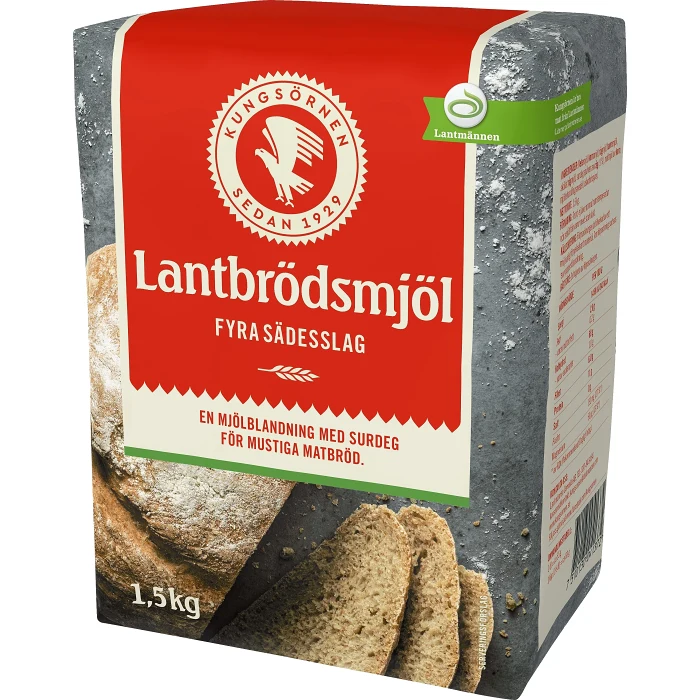 Lantbrödsmjöl 4 sädesslag 1,5kg Kungsörnen