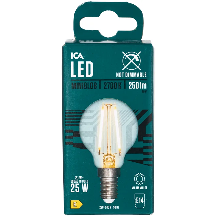 LED Klot E14 250lm(25W) ICA