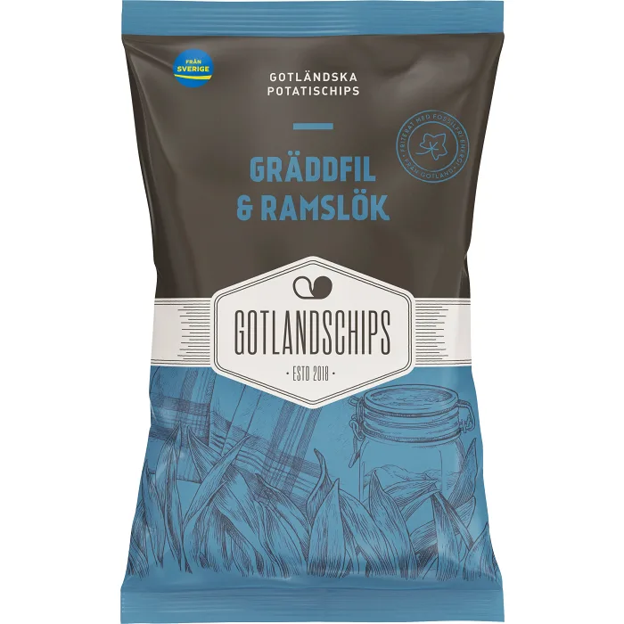 Potatischips Gräddfil & ramslök 150g Gotlandschips