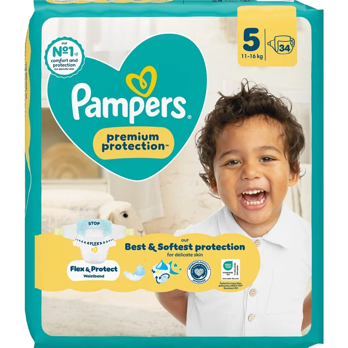 Blöjor Premium Protection Strl 5 11-16kg VP 34p Pampers