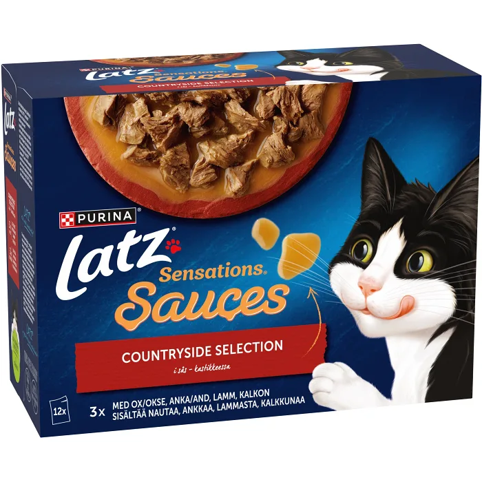 Kattmat i  sås Sensations Countrys Selection 12-p 1020g Latz