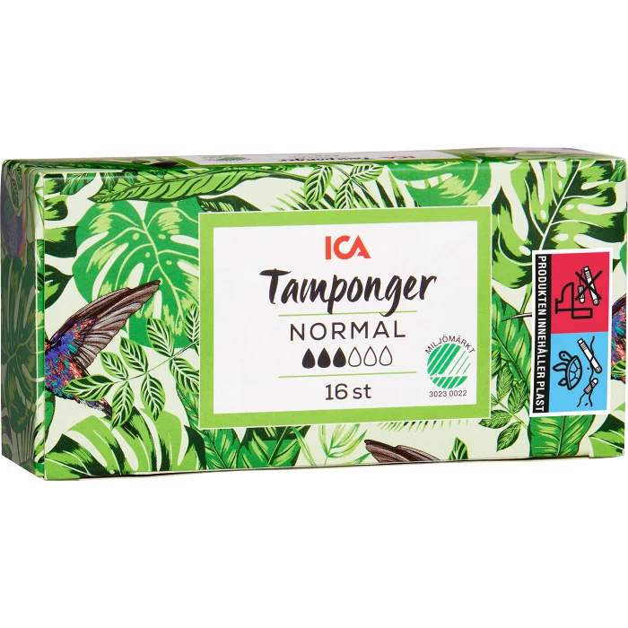 Tampong Normal 16-p Miljömärkt ICA