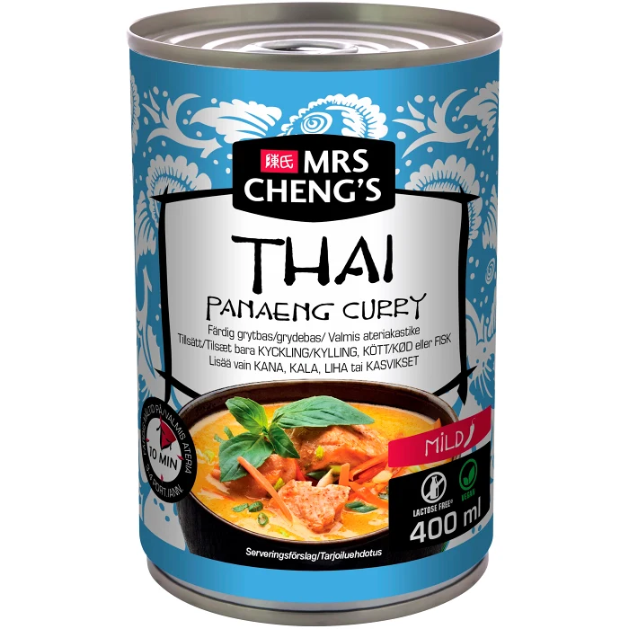 Grytbas Thai Panaeng curry Mild 400ml Mrs Cheng's