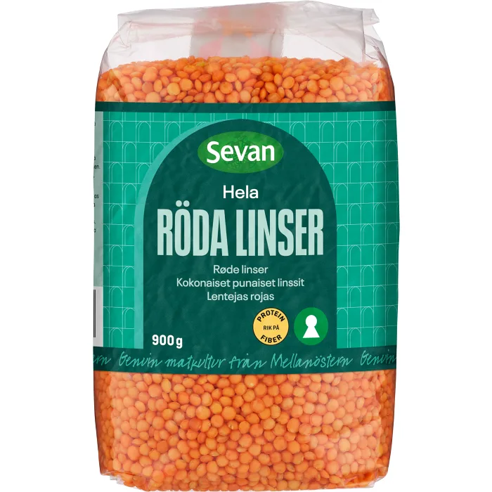 Linser Röda Hela 900g Sevan
