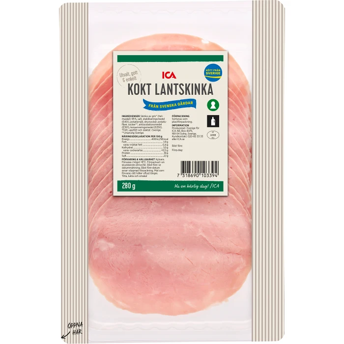 Skinka Kokt 280g ICA