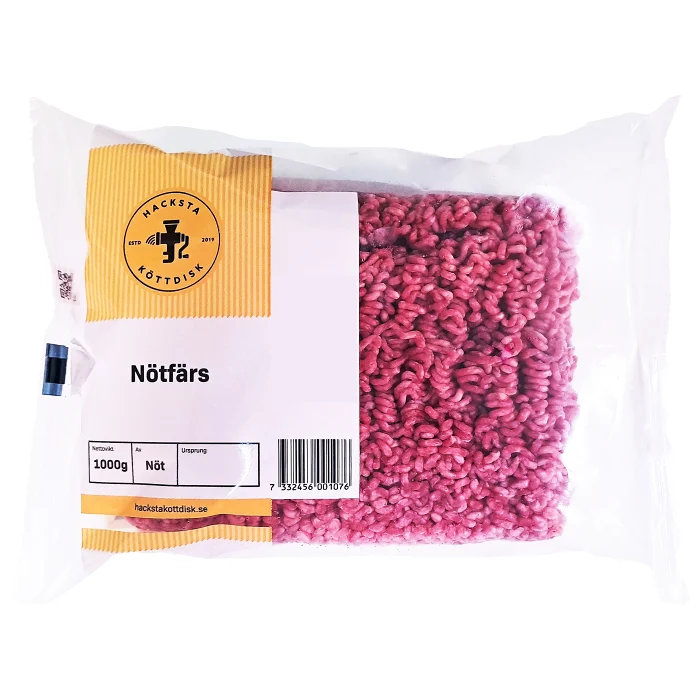 Nötfärs Färsk 20% 1kg Hacksta Köttdisk