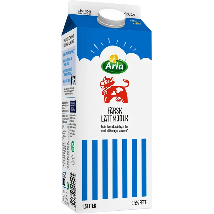 Färsk lättmjölk 0,5% 1,5l Arla Ko®