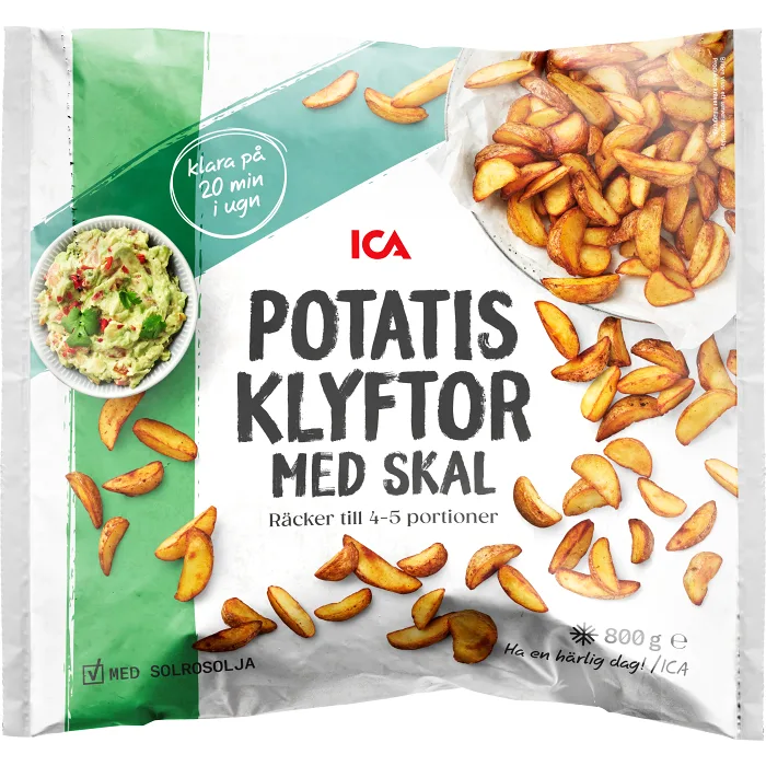 Potatisklyftor med skal Fryst 800g ICA