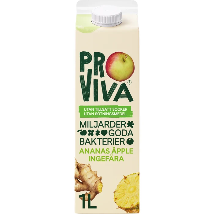 Fruktdryck Ananas Äpple Ingefära 1l Proviva