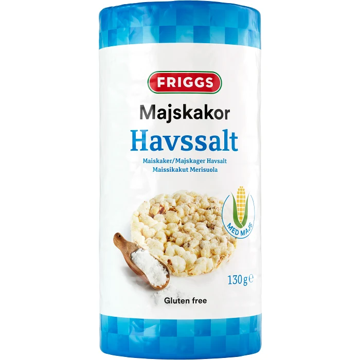 Majskakor Havssalt Glutenfri 130g Friggs
