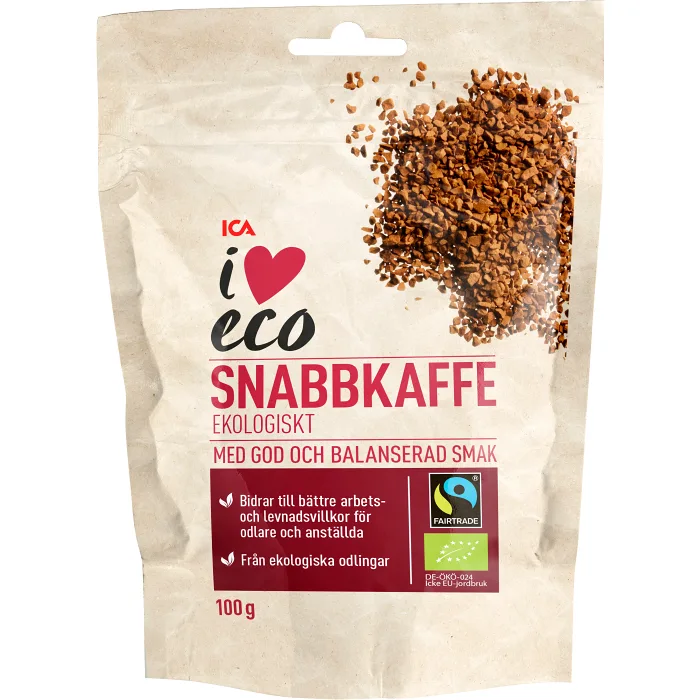 Snabbkaffe Refill Ekologiskt 100g ICA I love eco