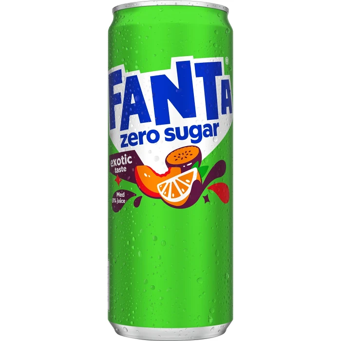 Läsk Exotic Zero Sockerfri 33cl Fanta