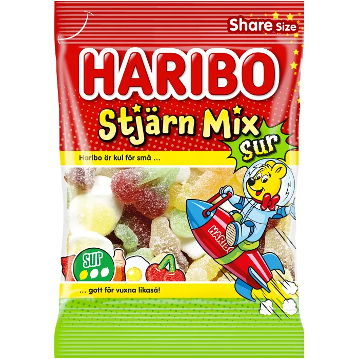 Godispåse Stjärn Mix sur 150g Haribo