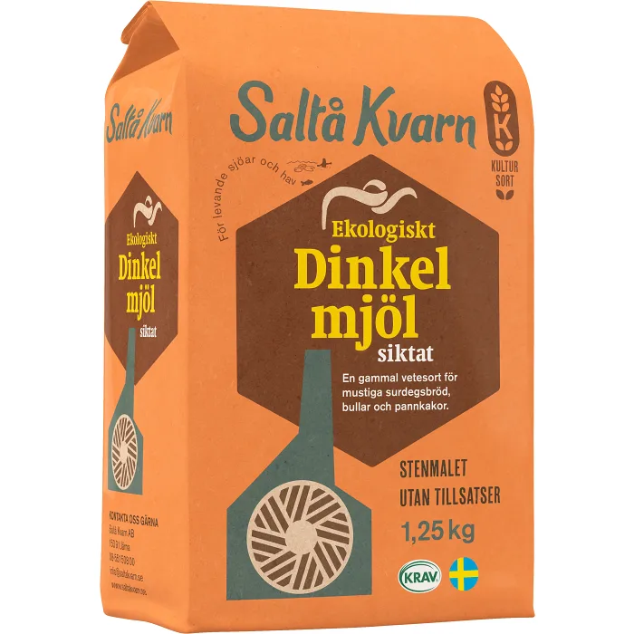 Dinkelmjöl Siktat 1,25Kg KRAV Saltå Kvarn