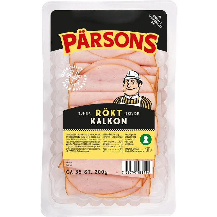 Kalkon Rökt Tunna Skivor 200g Pärsons