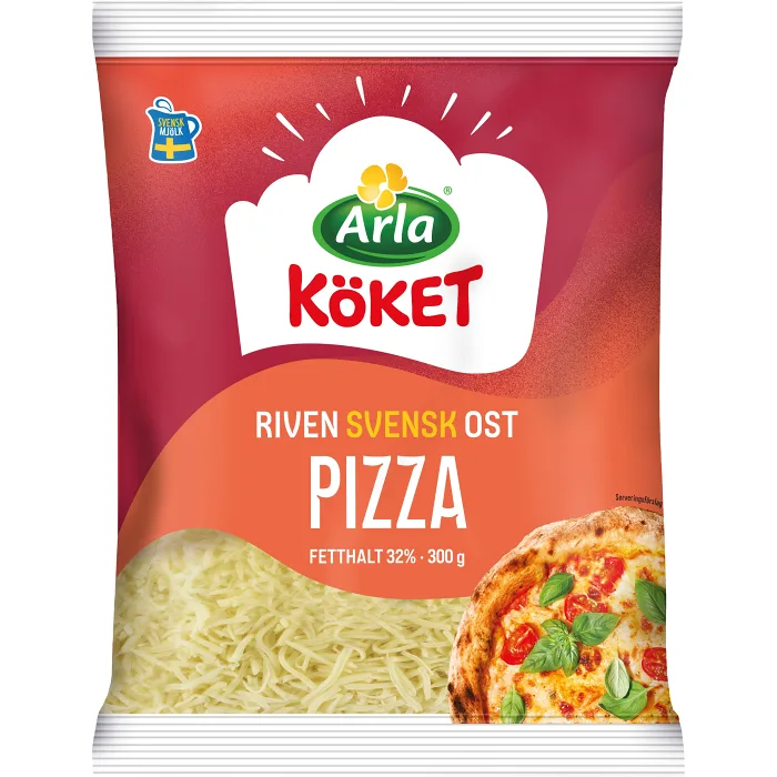 Riven ost Pizza 32% 300g Arla Köket