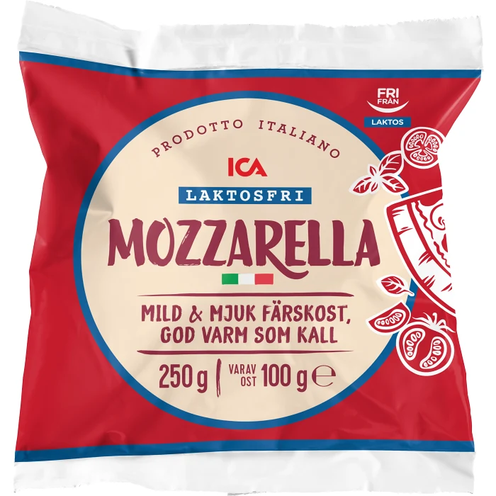 Mozzarella laktosfri 100g ICA