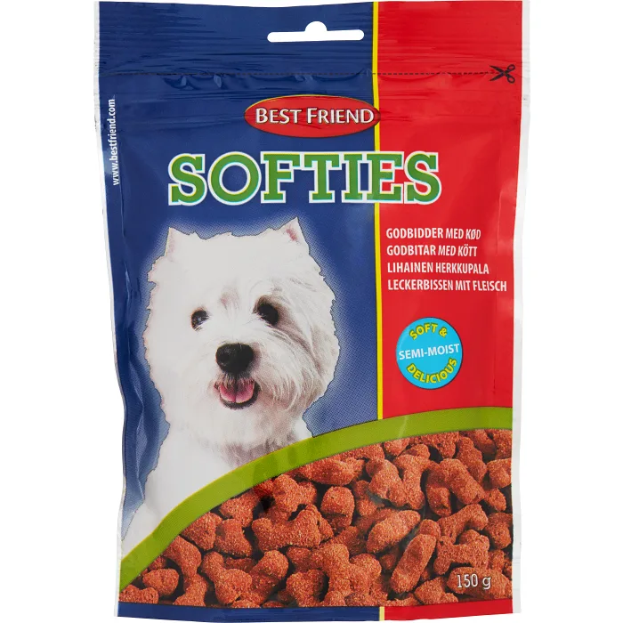 Softies godbitar med kött 150g Best friend