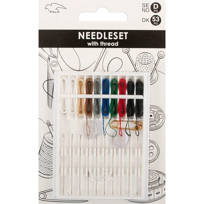Nålset med tråd Falk