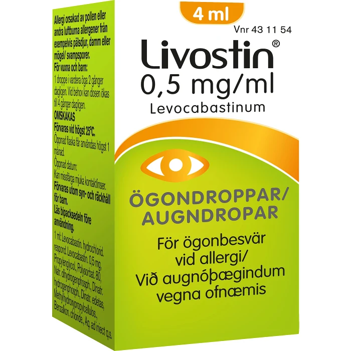 Livostin Ögondroppar 0,5mg/ml 4ml Livostin