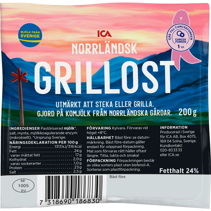 Grillost Norrländsk 24% 200g ICA